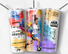 Load image into Gallery viewer, Female Soccer Player Affirmations Inspiration