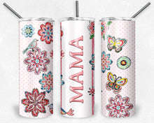 Load image into Gallery viewer, MAMA Flower Glitter Sticker Design