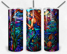 Load image into Gallery viewer, Mermaid under the sea Stained Glass