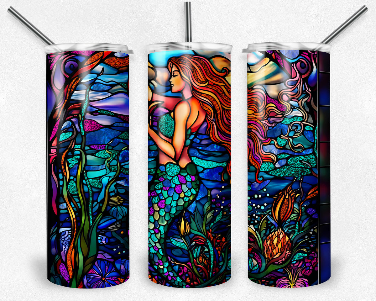 Mermaid under the sea Stained Glass – Michelle Raye Designs