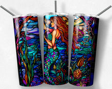 Load image into Gallery viewer, Mermaid under the sea Stained Glass