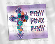 Load image into Gallery viewer, Pray On It - Cross with Flowers