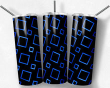 Load image into Gallery viewer, Black Royal Blue Sports colors Background