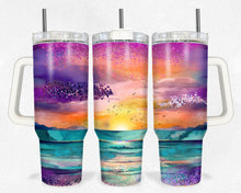 Load image into Gallery viewer, Bright Sunset Beach 40 Ounce Tumbler Wrap