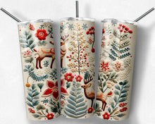 Load image into Gallery viewer, Christmas Deer and Trees Embroidered Design
