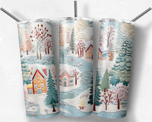 Load image into Gallery viewer, Christmas Winter Village Embroidered Design