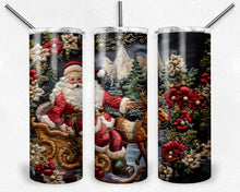 Load image into Gallery viewer, Santa in his Sleigh Embroidered Design
