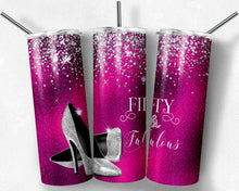 Load image into Gallery viewer, Hot Pink Fifty and Fabulous high heels