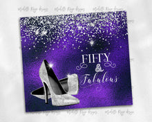 Load image into Gallery viewer, Purple Fifty and Fabulous high heels