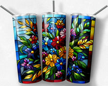 Load image into Gallery viewer, Stained Glass Bright Flowers