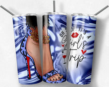 Load image into Gallery viewer, Oh sip it's a girls trip Purple Leopard Print