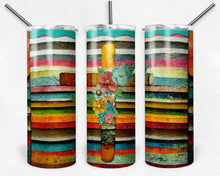 Load image into Gallery viewer, Cross made of industrial metals and flowers