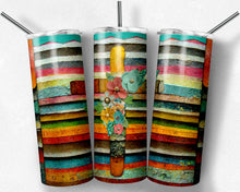 Load image into Gallery viewer, Cross made of industrial metals and flowers