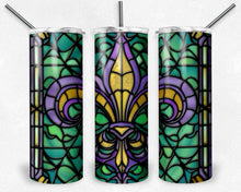 Load image into Gallery viewer, stained glass Mardi Gras