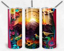 Load image into Gallery viewer, Mountain and Birds Quilled Design