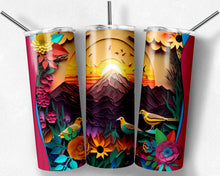 Load image into Gallery viewer, Mountain and Birds Quilled Design