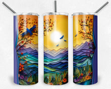 Load image into Gallery viewer, Birds and Mountains Quilled Design