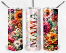 Load image into Gallery viewer, Watercolor 03 orange red purple bright flowers matches  the mom names 103b