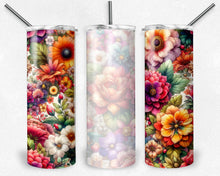 Load image into Gallery viewer, Watercolor 03 orange red purple bright flowers matches  the mom names 103b