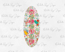 Load image into Gallery viewer, Welcome Oval wind spinner design with butterflies, flowers, and hearts