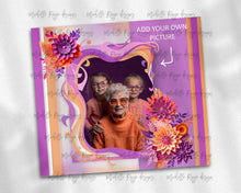 Load image into Gallery viewer, Paper Cut Flower Design with frame for picture or name - Coral, Purple and Pink - Matching Alphabet Sold Separately