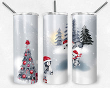 Load image into Gallery viewer, Christmas Penguins in Snow Tumbler Design