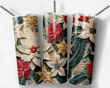 Load image into Gallery viewer, Christmas Poinsettia Embroidered Design