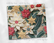 Load image into Gallery viewer, Christmas Poinsettia Embroidered Design