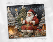 Load image into Gallery viewer, Santa by the Fireplace Embroidered Design