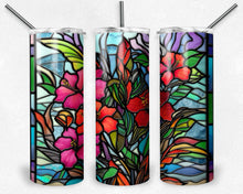 Load image into Gallery viewer, Tropical Flowers Stained Glass