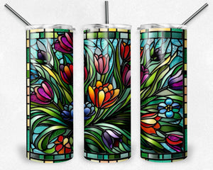 Stained Glass spring flowers 2024