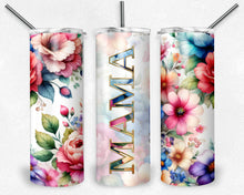 Load image into Gallery viewer, Watercolor flowers Pink Blue 104matches  the mom names 104b