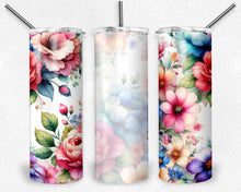 Load image into Gallery viewer, Watercolor flowers Pink Blue 104matches  the mom names 104b