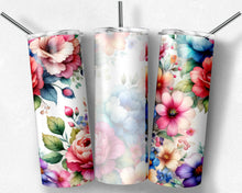 Load image into Gallery viewer, Watercolor flowers Pink Blue 104matches  the mom names 104b