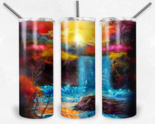 Load image into Gallery viewer, Waterfall Painting with Glitter