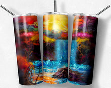 Load image into Gallery viewer, Waterfall Painting with Glitter