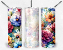 Load image into Gallery viewer, Watercolor white Bright flowers 102  matches  the mom names 102b