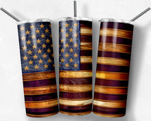 Load image into Gallery viewer, American Flag Wood Design