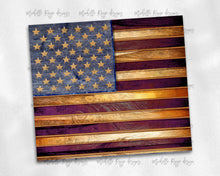 Load image into Gallery viewer, American Flag Wood Design