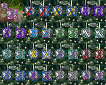 Load image into Gallery viewer, Awareness Ribbon Stained Glass Christmas Ornament Bundle - CYBER SALE