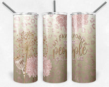 Load image into Gallery viewer, Boho  gold  pink Cheetah, leopard  My favorite People Call me   with Mom and Grandma names PNG Overlays