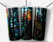 Load image into Gallery viewer, Cabin in the Woods Stained Glass
