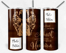 Load image into Gallery viewer, Boy Child Angel Wood Grain I Will Hold You in My Heart with PNG Picture Frames