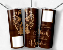 Load image into Gallery viewer, Boy Child Angel Wood Grain I Will Hold You in My Heart with PNG Picture Frames