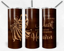 Load image into Gallery viewer, Girl Child Angel Wood Grain I Will Hold You in My Heart