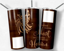 Load image into Gallery viewer, Girl Child Angel Wood Grain I Will Hold You in My Heart with PNG Picture Frames