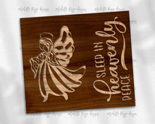 Load image into Gallery viewer, Girl Child Angel Wood Grain Sleep in Heavenly Peace