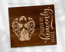 Load image into Gallery viewer, Boy Child Angel Wood Grain Sleep in Heavenly Peace