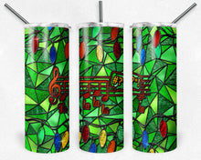 Load image into Gallery viewer, Fa La La Christmas Lights Stained Glass