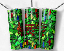 Load image into Gallery viewer, Fa La La Christmas Lights Stained Glass